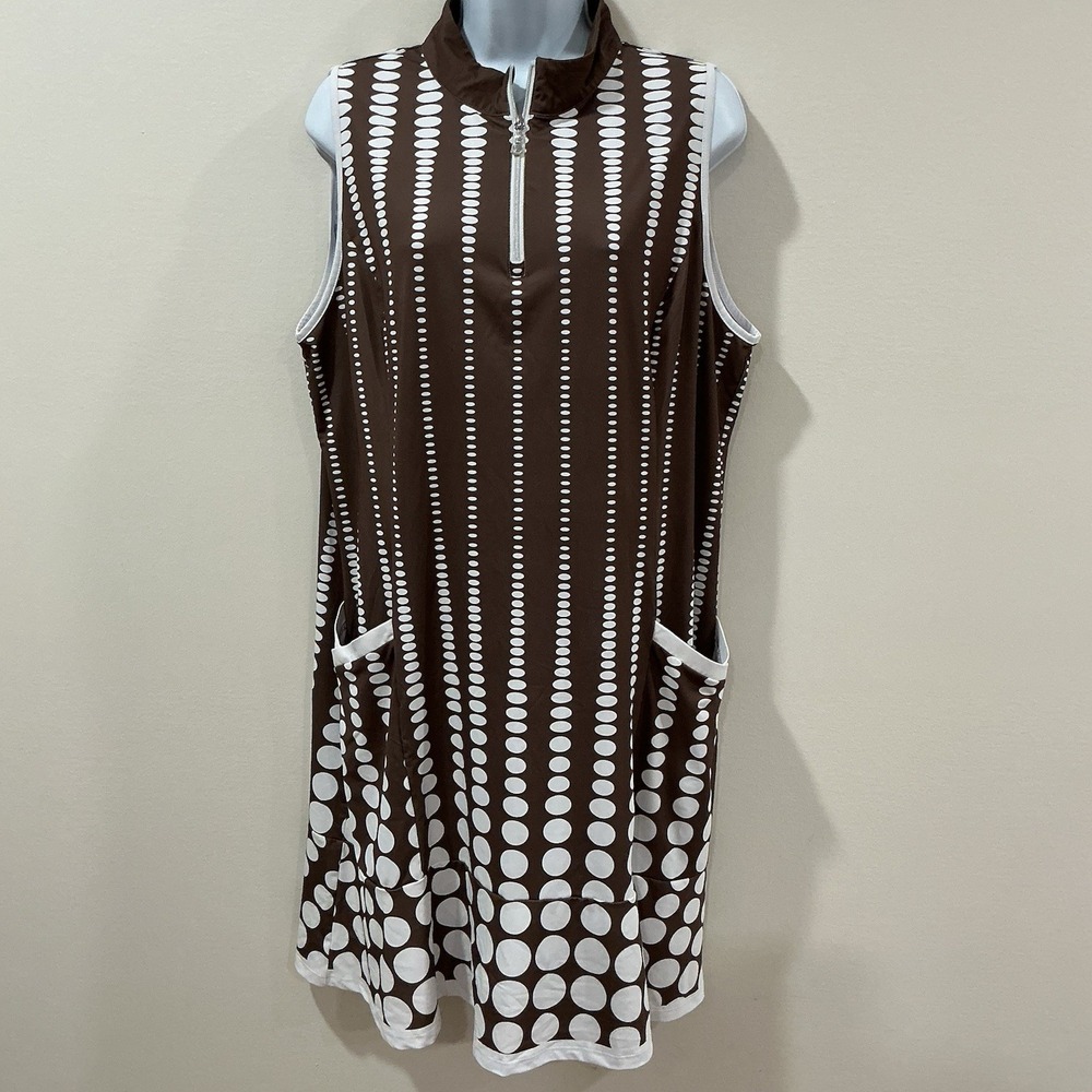 Ace Golf's Golf Dress Brown And White Size XXL Activewear